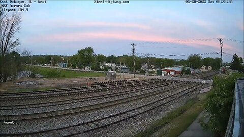 Sunrise at East Dubuque, IL along the CN and BNSF on May 28, 2022 #SteelHighway