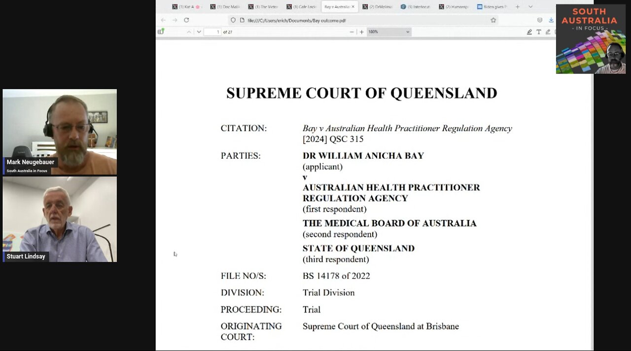 Bay v AHPRA decision review with SA's retired circuit court judge, Stuart Lindsay