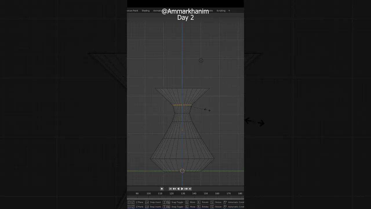 30 days Blender Challenge | Vase | Day 2 | #AmmarKhanim #blender #blendertutorialforbeginners