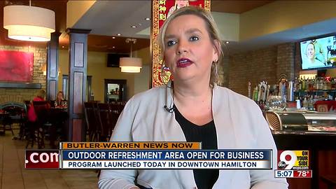 Hamilton launches outdoor refreshment area