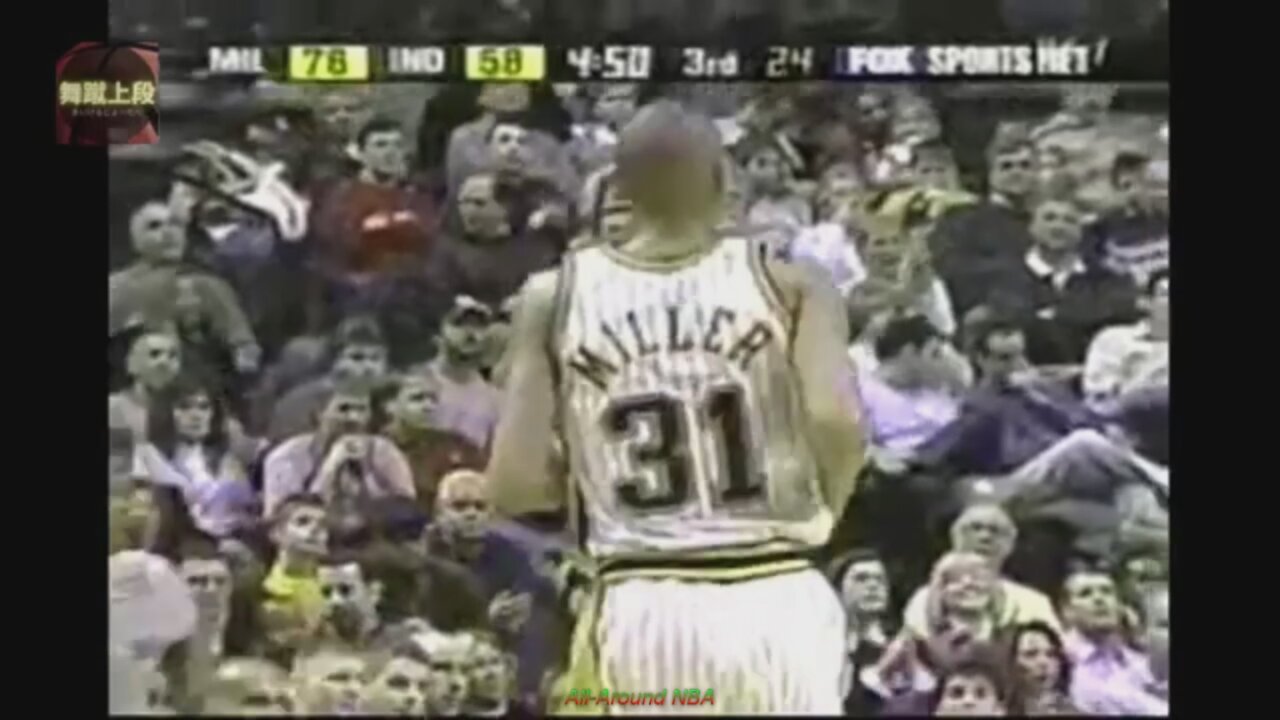 Reggie Miller 24 Points 1 Ejection Vs. Bucks, 2001-02.