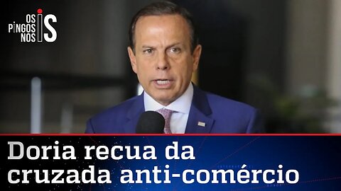 Pressão faz Doria recuar no isolamento radical em SP