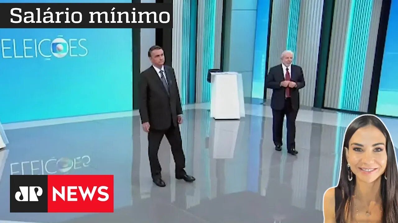 Lula e Bolsonaro se acusam de mentirosos e falam sobre valor do salário mínimo em debate na TV Globo