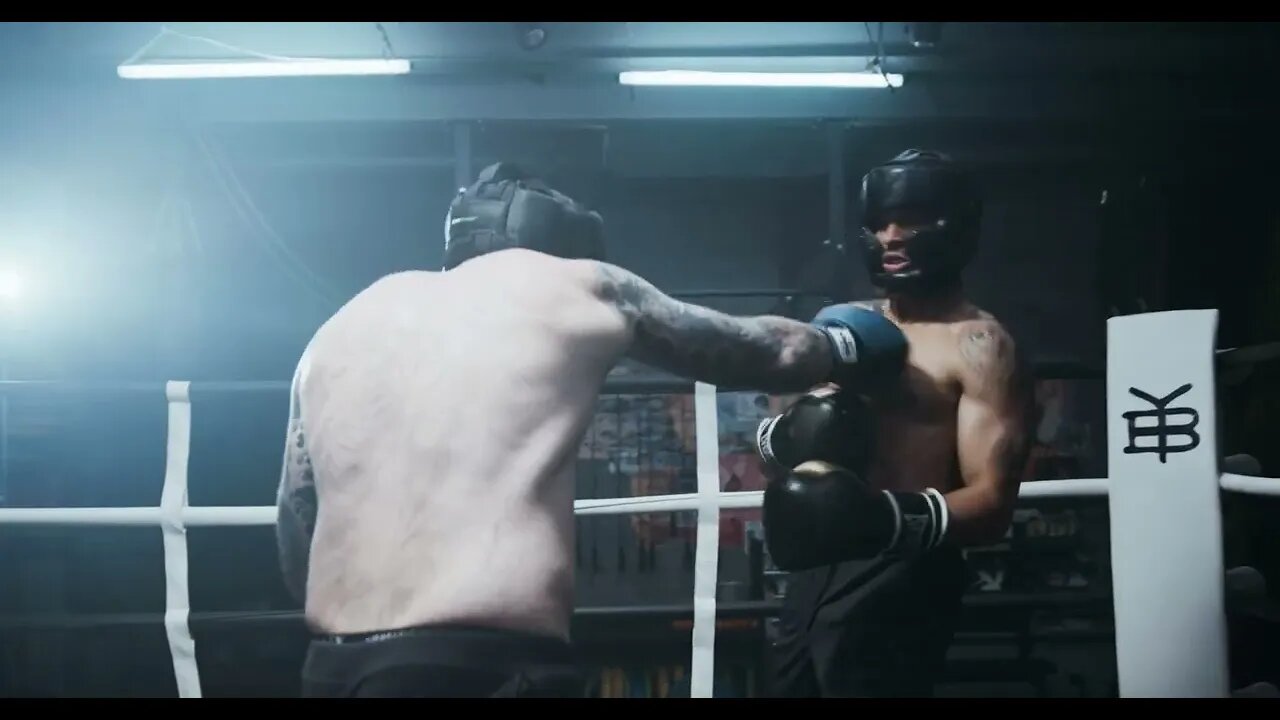Two Boxers In A Sparring Match