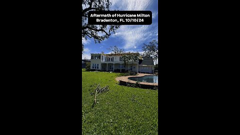 Home Destroyed in Bradenton, FL From Possible Tornado During Hurricane Milton