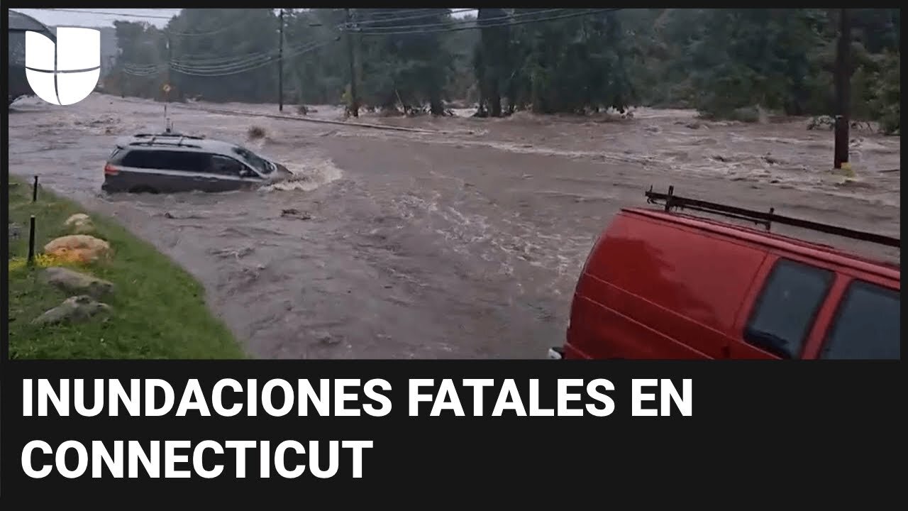 Destructivas inundaciones en Connecticut dejan dos mujeres muertas y daños severos