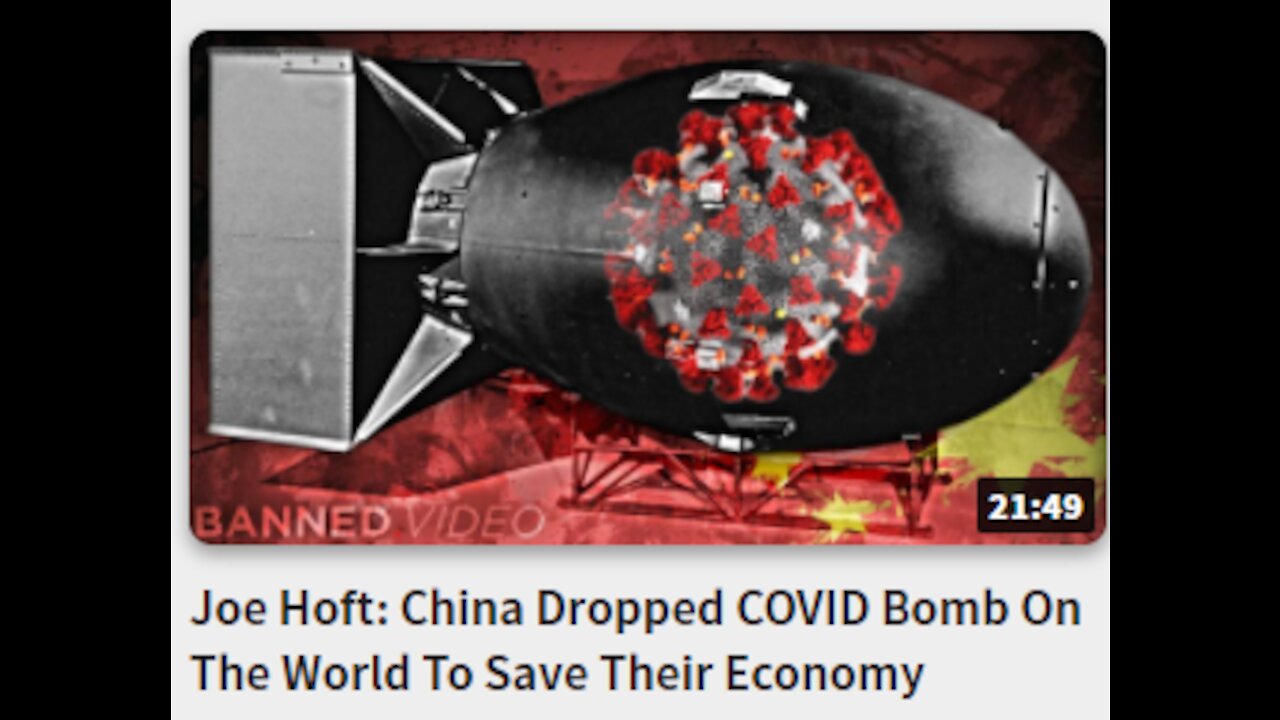 Joe Hoft: China Dropped COVID Bomb On The World To Save Their Economy