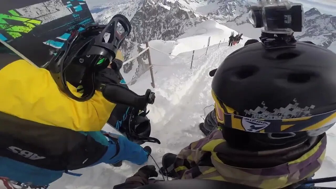 Aiguille du Midi 3800m - Vallee blanche - Snowboard Freeride-6