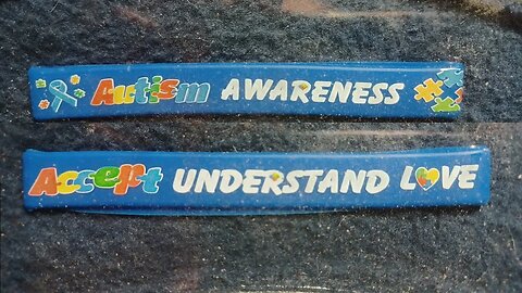 AUTISM AWARENESS Wrist Bracelet, from the free take table ( MEDIA REVIEW )