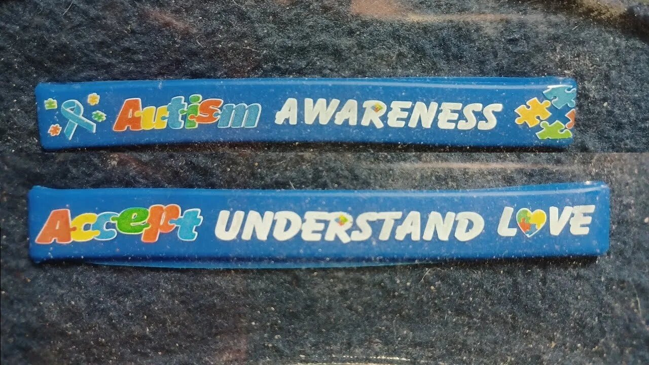 AUTISM AWARENESS Wrist Bracelet, from the free take table ( MEDIA REVIEW )
