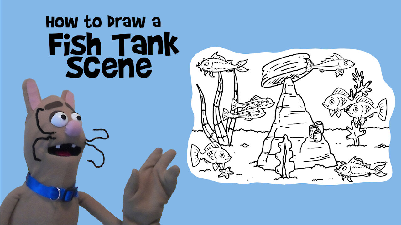 How to Draw a Fish Tank Scene