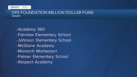 DPS Foundation's One Million Dollar Fund helps 8 schools