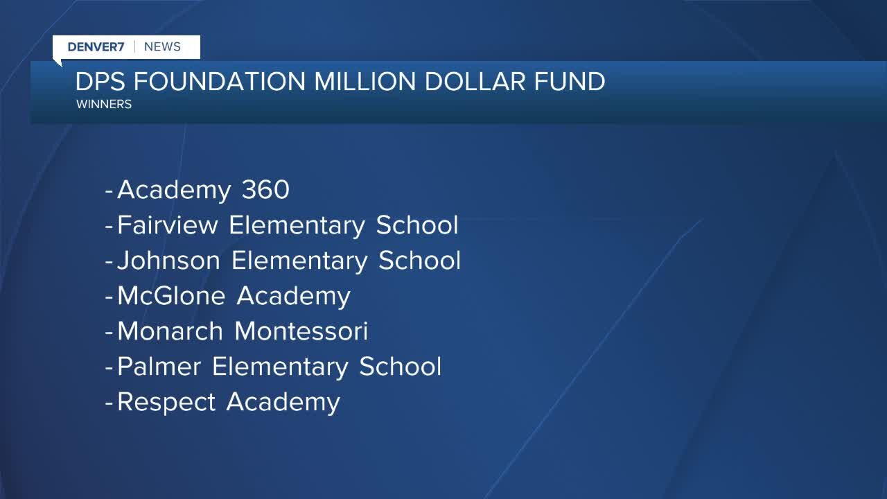 DPS Foundation's One Million Dollar Fund helps 8 schools