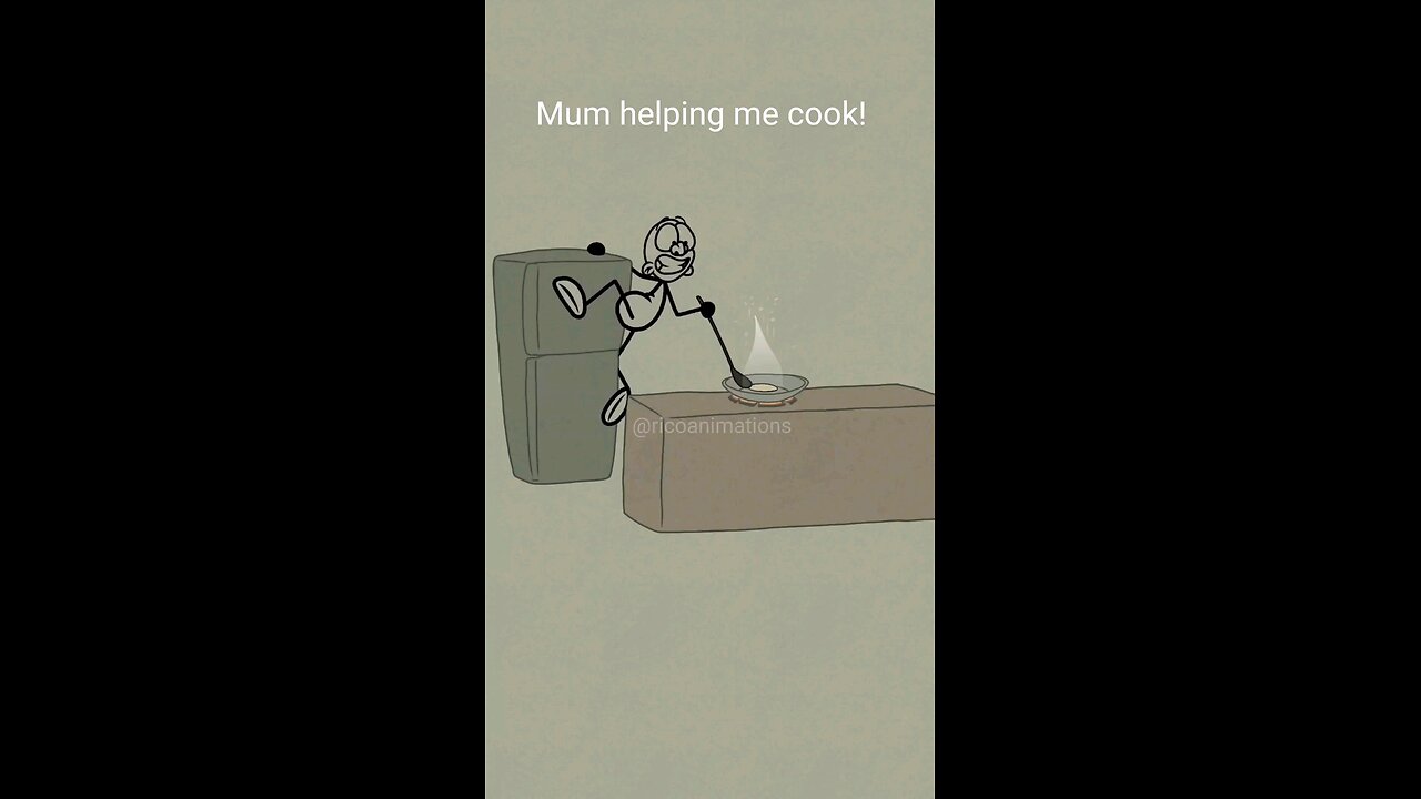 mom vs son cooking 😹