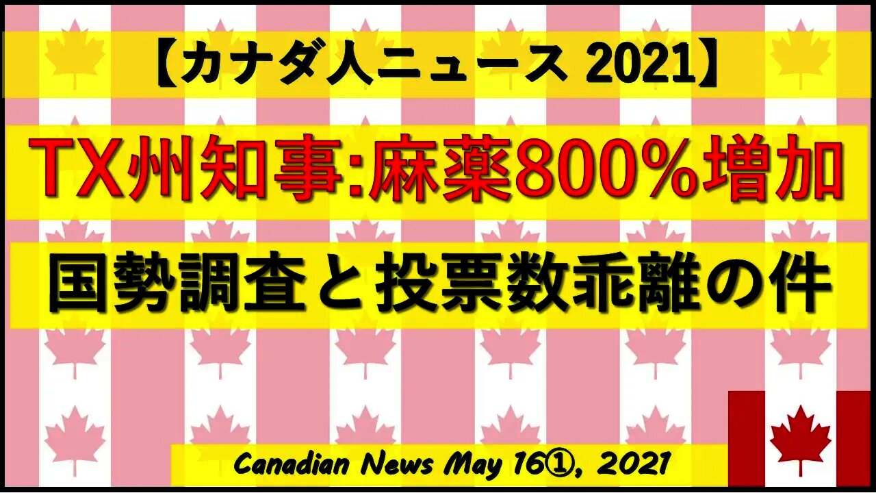 TX州知事「ドラッグ流入量800%増加」 国勢調査と投票数乖離の件