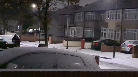 Snow Falling Southall London UK 11 December 2022