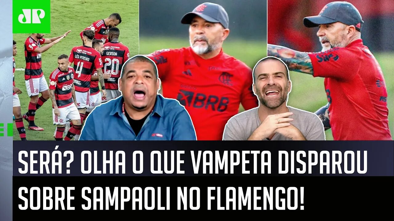 "VOCÊ VAI VER! EU APOSTO R$ 100,00! O Sampaoli no Flamengo vai..." OLHA como Vampeta PEITOU Pilhado!