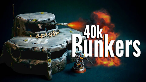 Warhammer 40k Bunkers plus FREE TEMPLATES!