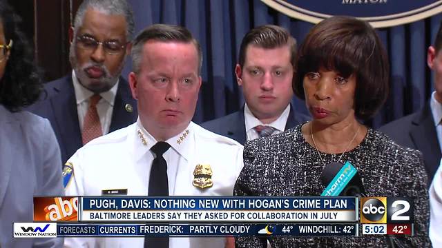 Baltimore mayor, police commissioner respond to Governor Hogan's crime plan