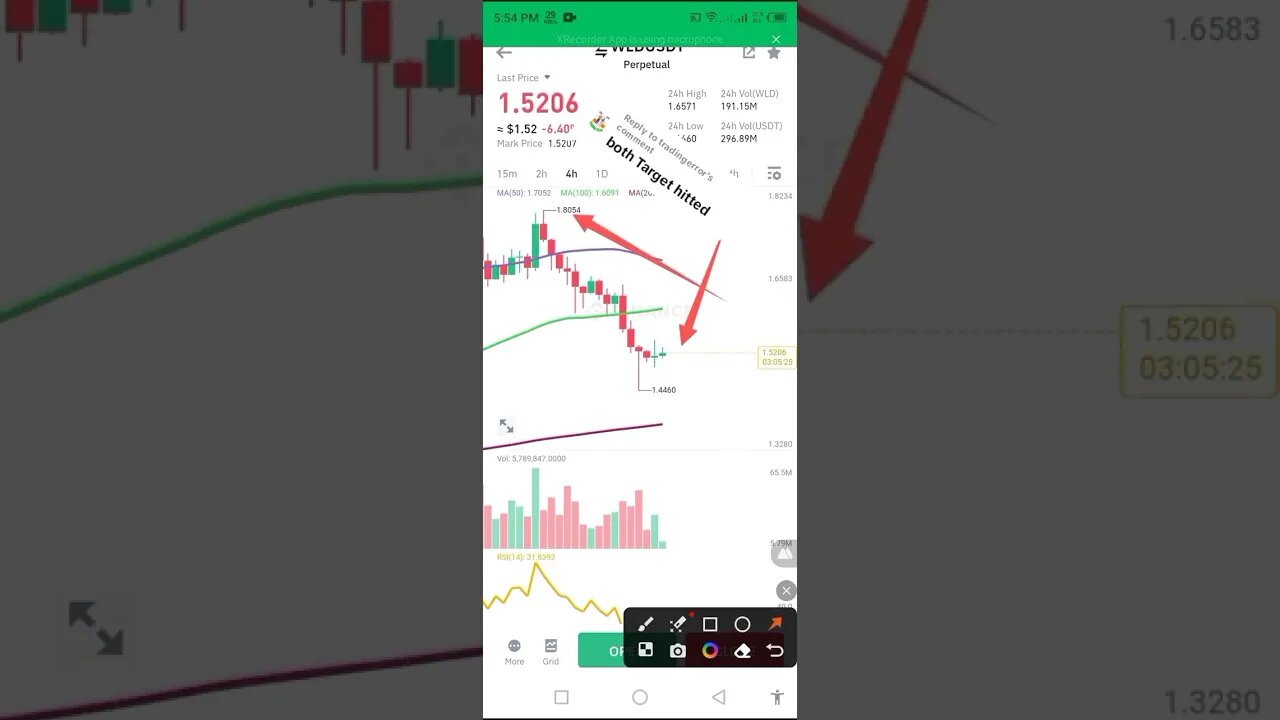 Trading Error Ep#85 - Wld Profit Proof - #Wld #tradingsuccess #cryptotrading #cryptosignal