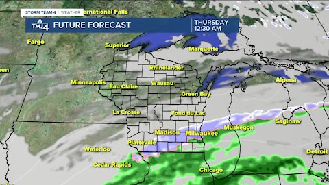 Cloudy skies Wednesday with a chance for wintry mix this afternoon