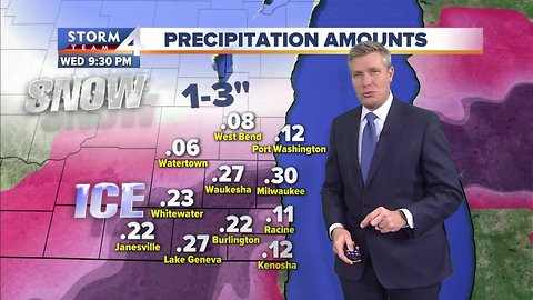 Ice and sleet make for a messy morning commute Wednesday