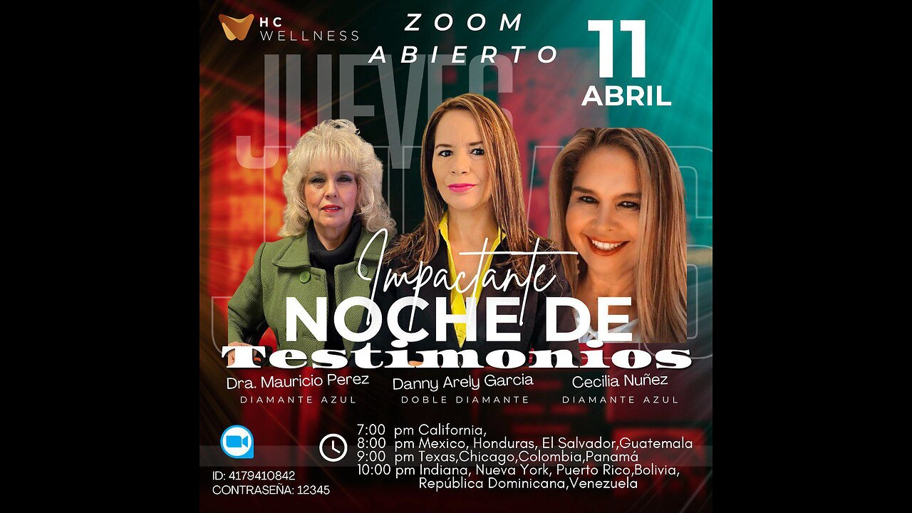 NOCHE DE TESTIMONIOS DR. MAURICIA PEREZ