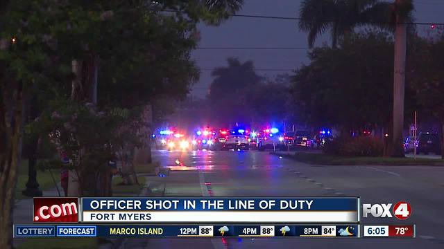 Fort Myers Police officer shot in the line of duty