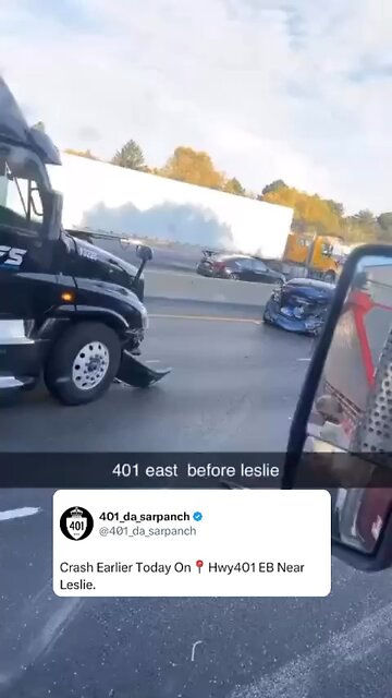 Multi Vehicle Crash on Highway 401 Toronto