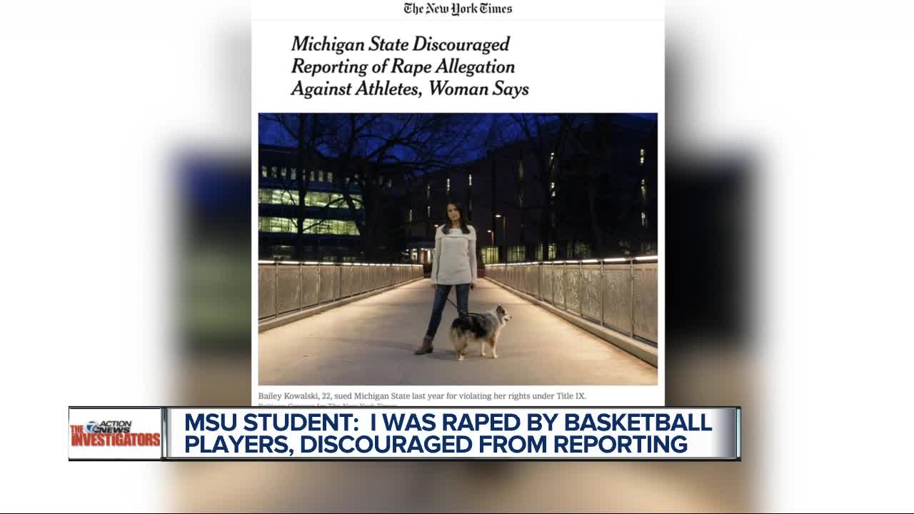 Student says MSU discouraged her from reporting alleged rape by basketball players
