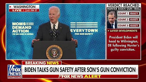 Joe Biden Gives First Remarks After Hunter's Conviction On Gun Charges… At Everytown's Gun Sense U