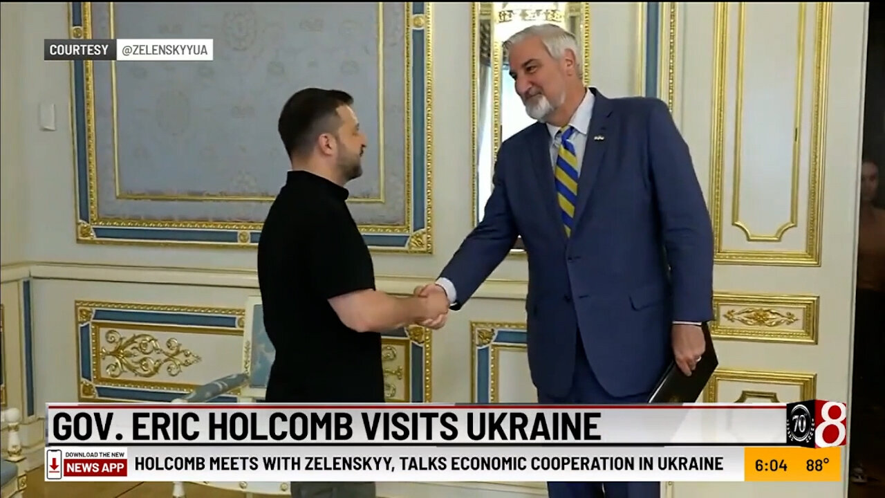 September 5, 2024 - Indiana's Eric Holcomb Becomes 1st Sitting US Governor to Visit War Torn Ukraine