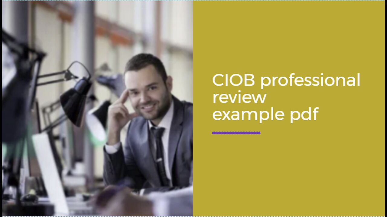 CIOB professional review example pdf 2