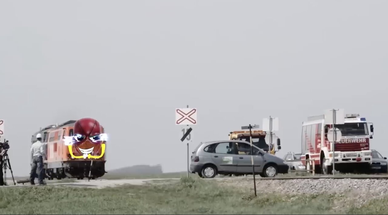 Doodle Monster Trains Crush Cars: A Spectacular Destruction Show!