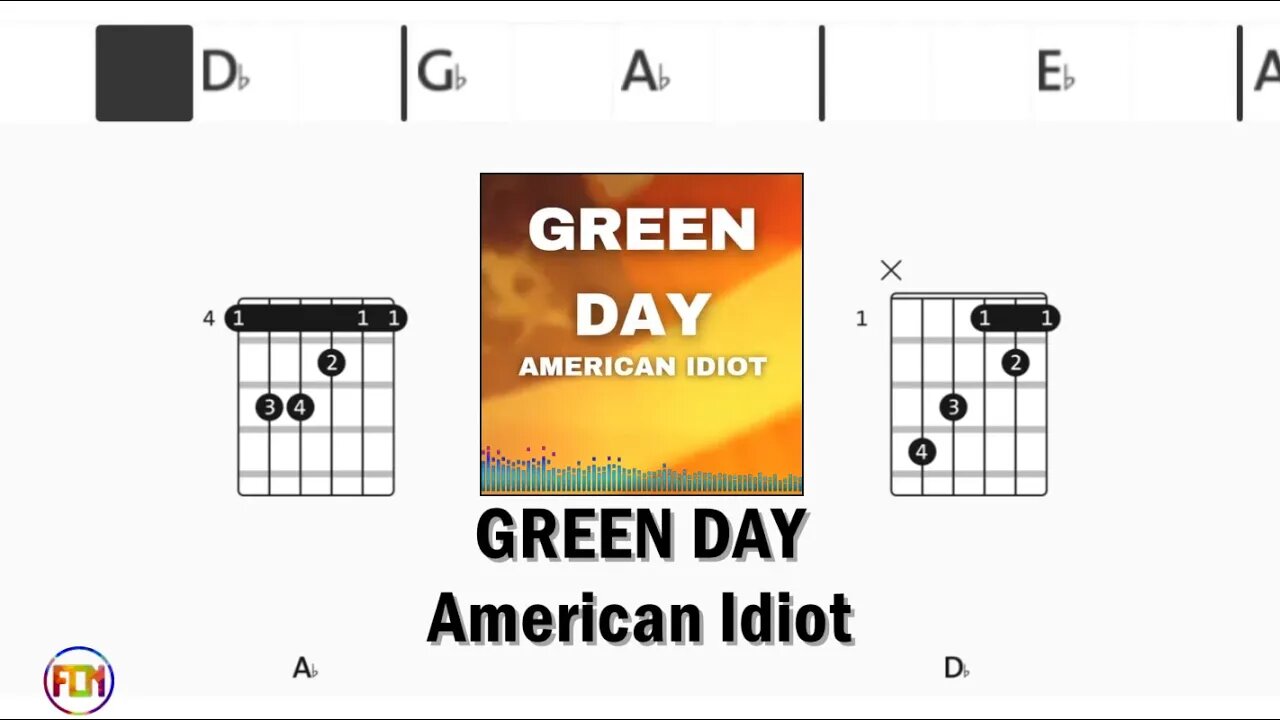 GREEN DAY American Idiot - Guitar Chords & Lyrics HD