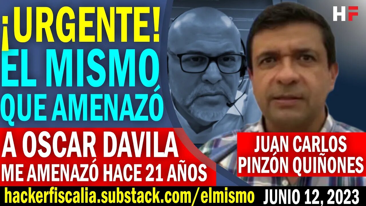 🔴 ¡URGENTE! #tambiénMeAmenazó #JuanCarlosPinzónQuiñones hace 21 años