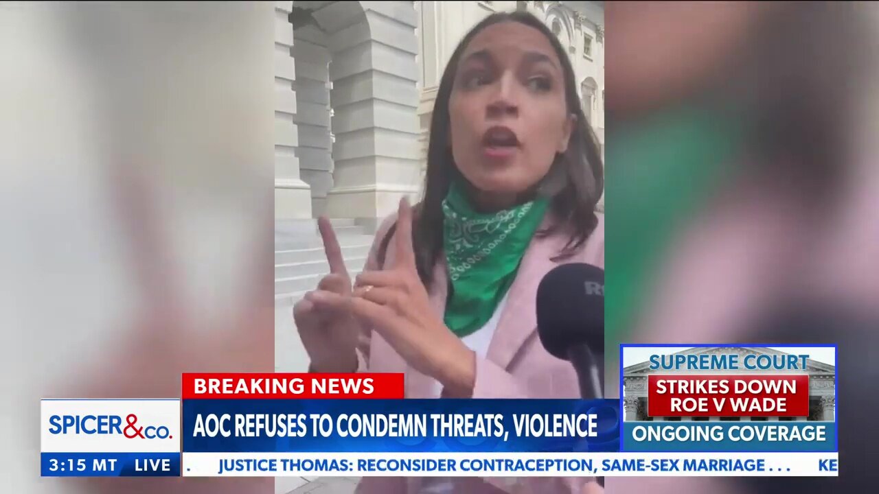 AOC won't condemn violence after Roe v. Wade ruling; pro-life organization attacked