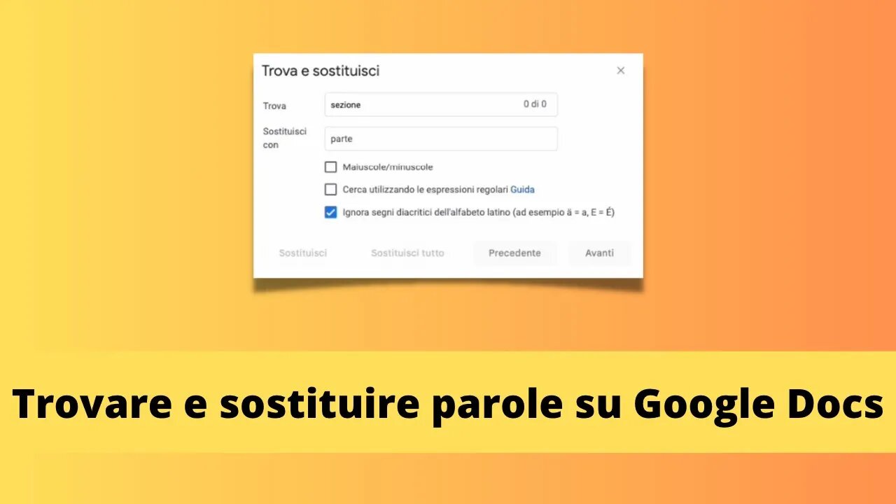 Trovare e sostituire parole su Google Documenti