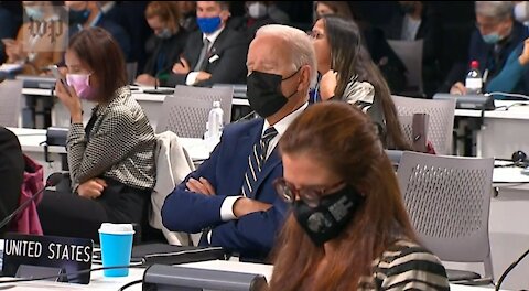 Brandon falling asleep during COP26 meeting