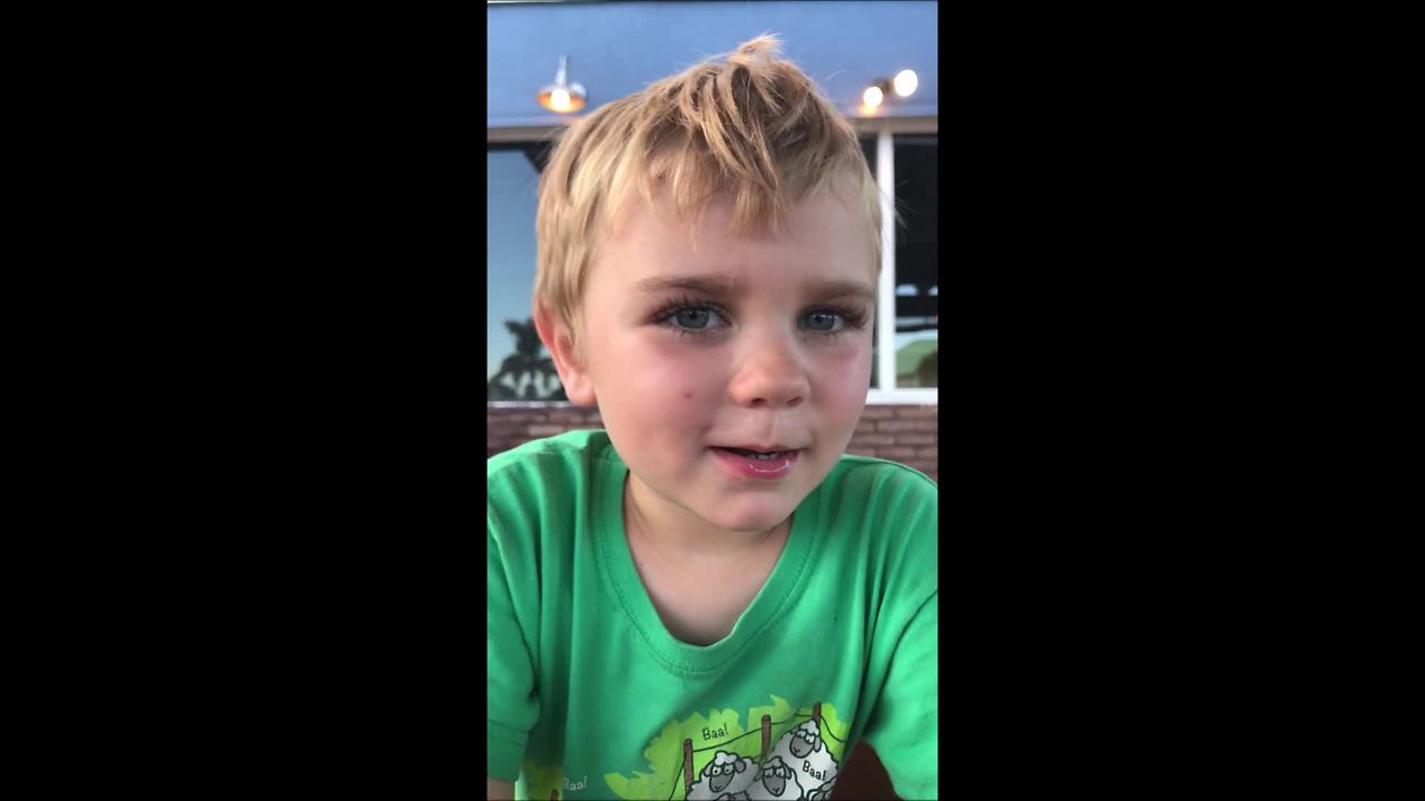 Little boy thinks he's an Amazon Echo machine