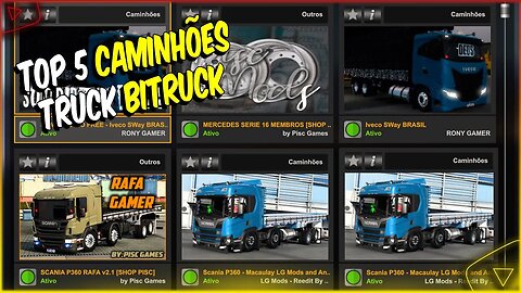 TOP 5 CAMINHÕES BITRUCK E TRUCK CHASSI RÍGIDO PARA ETS2 1.46