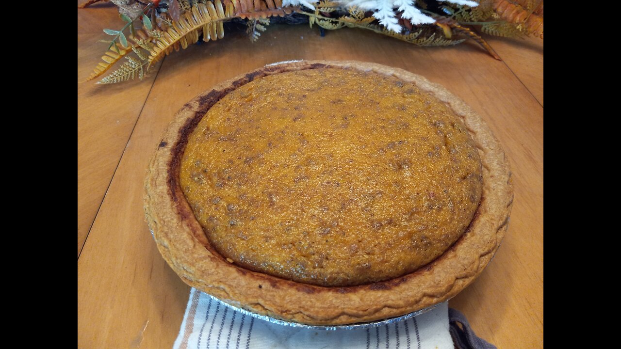 Pumpkin Sausage Pie with Real Pumpkin