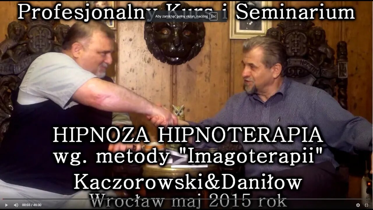 PRACA Z PODŚWIADOMOŚCIĄ I INNYMI STANAMI ŚWIADOMOŚCI - OBSERWACJE I POGLĄDY /2015 ©TV IMAGO
