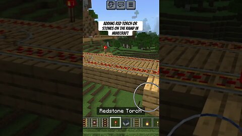 Adding Red Torch or Stones On The Ramp in Minecraft #gameplay #sandia #fypシ #car