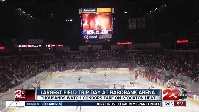 Over 8000 kids attend Bakersfield Condors game for a field trip!