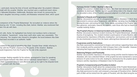 #shorts Summary of Abu Bakr Session 5