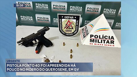 Urgente: Pistola foi Apreendida há Pouco no Morro do Querosene, em GV.