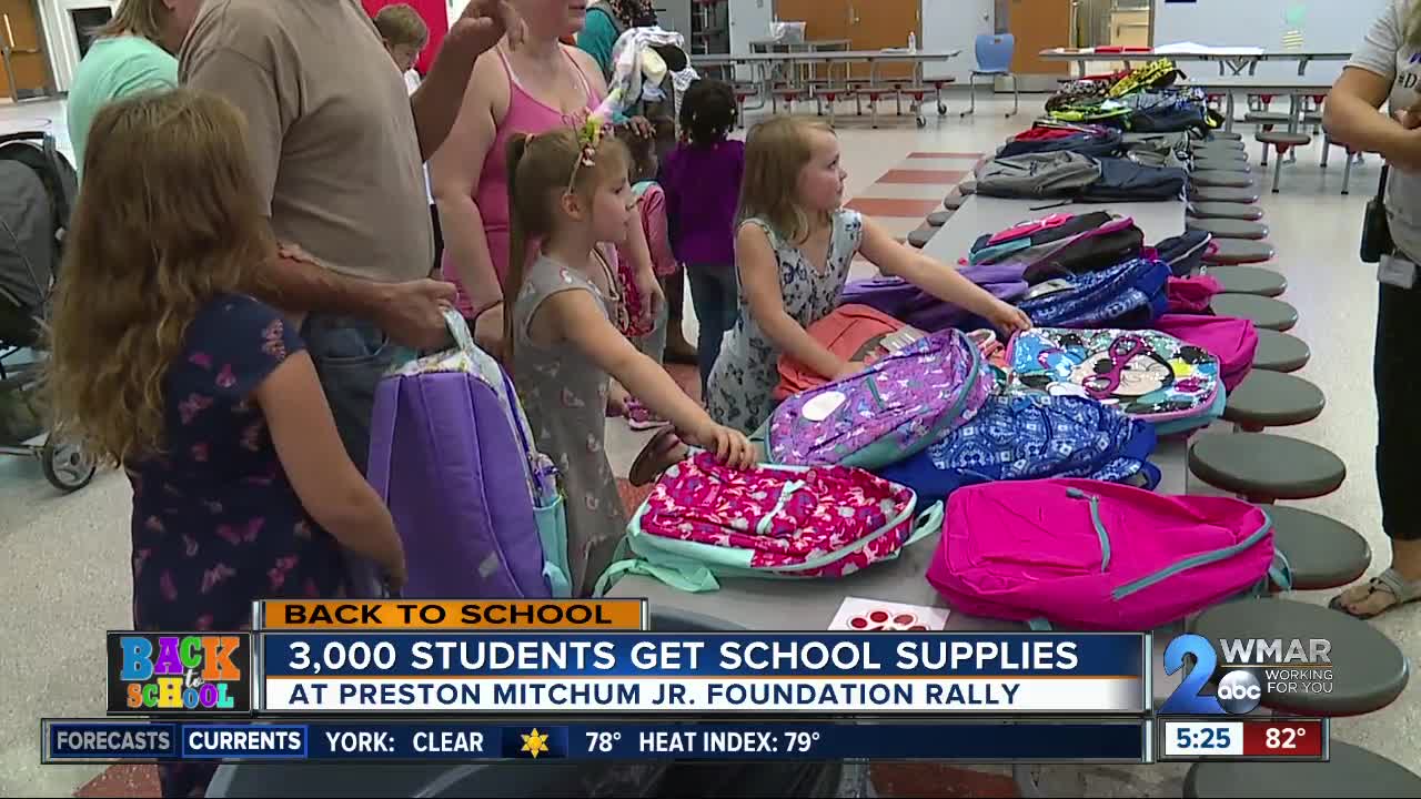 3,000 students received school supplies at Preston Mitchum Jr. Foundation rally