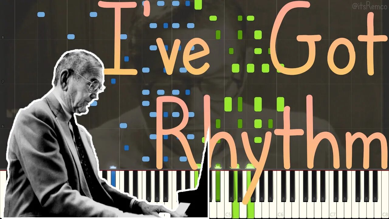 Ralph Sutton plays George Gershwin's I've Got Rhythm 1953 (Fast Stride Piano Synthesia)