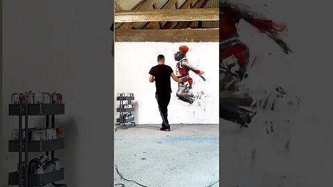 UNBELIVABLE JORDAN ANIMATED GRAFFITI 😱 #graffiti #graffitiart #shorts